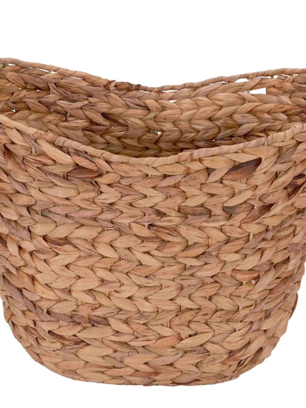 ML-4002 Tall Water Hyacinth Wicker Basket with Handles | Natural, Brown, Natural - Picture 10 of 11